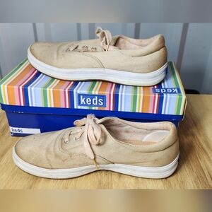 Keds Womens Casual Canvas Comfort Shoes Size 7.5 Khaki Color Andi Discontinued